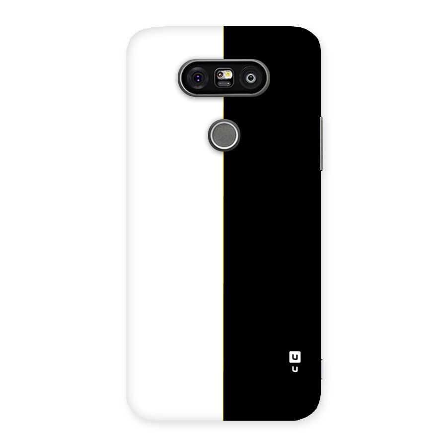 White Black Super Minimalistic Back Case for LG G5