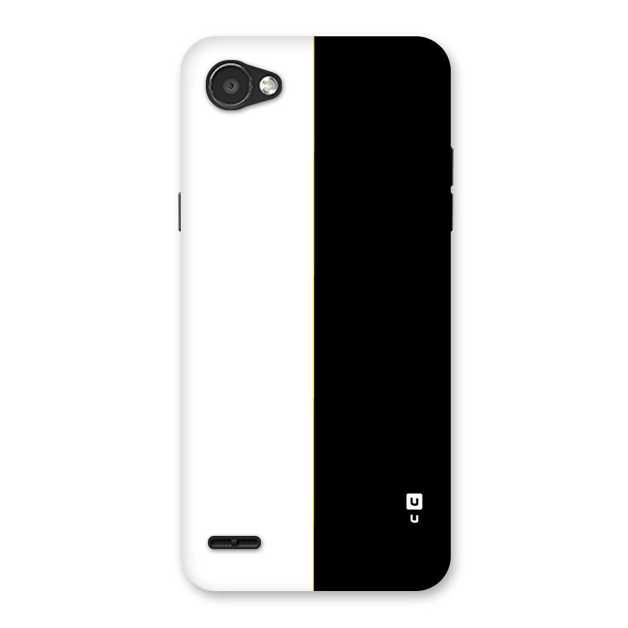 White Black Super Minimalistic Back Case for LG Q6