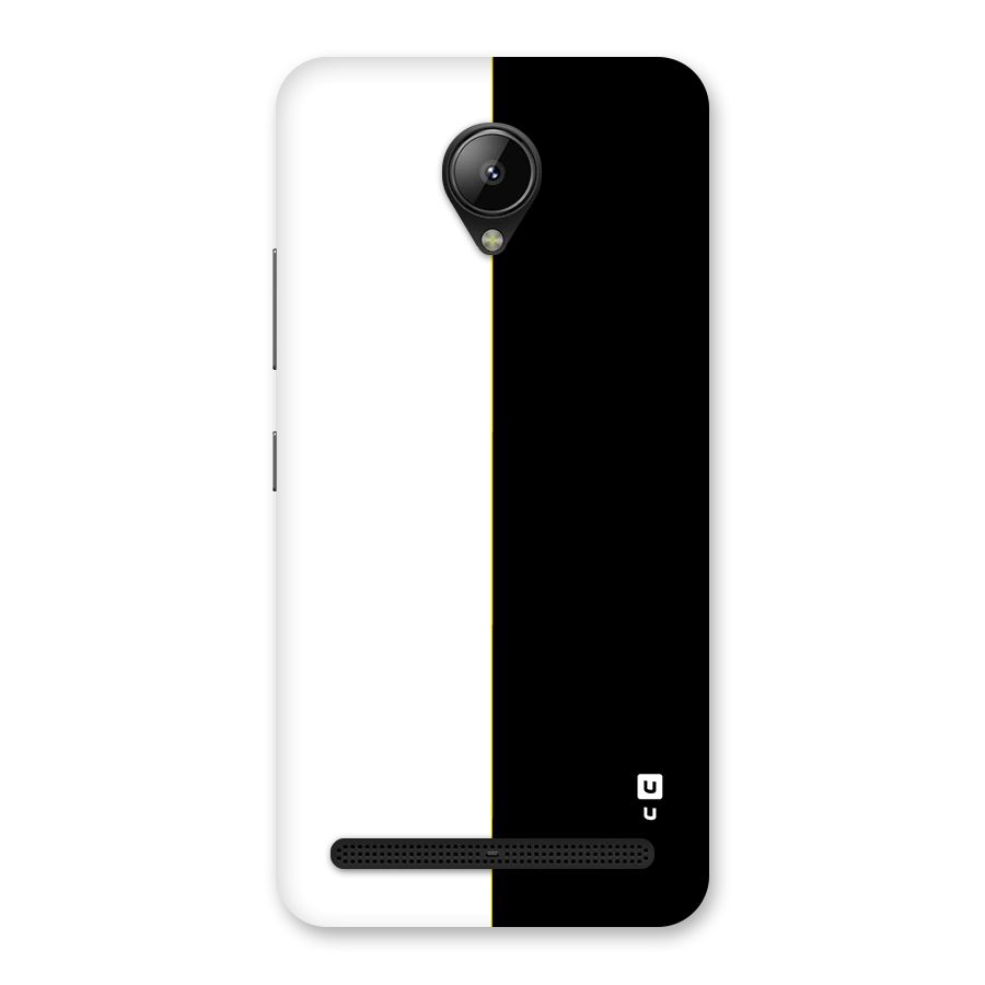 White Black Super Minimalistic Back Case for Lenovo C2
