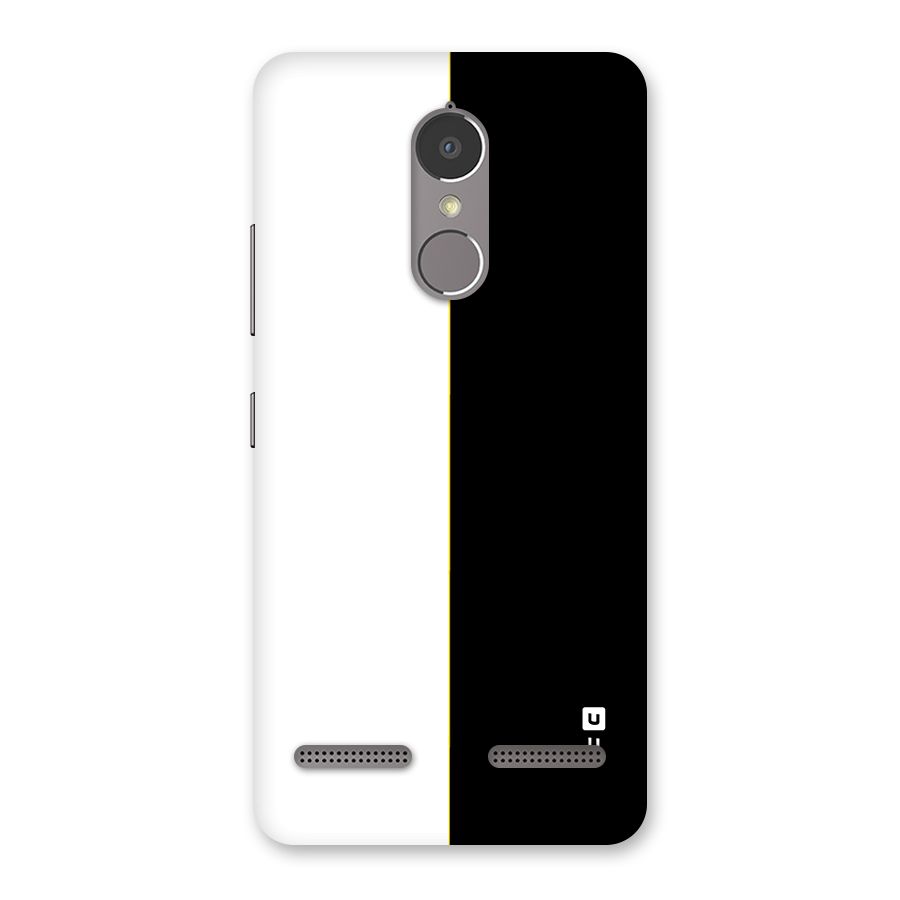 White Black Super Minimalistic Back Case for Lenovo K6