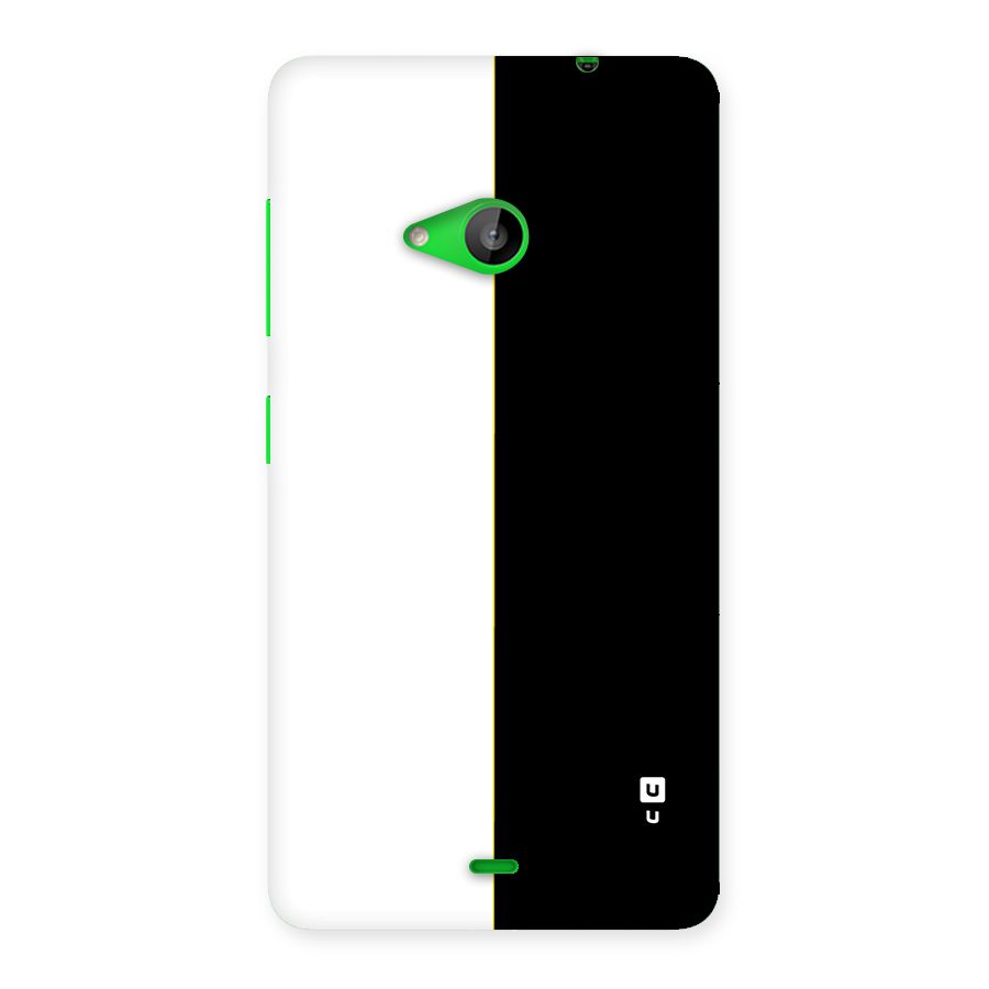 White Black Super Minimalistic Back Case for Lumia 535