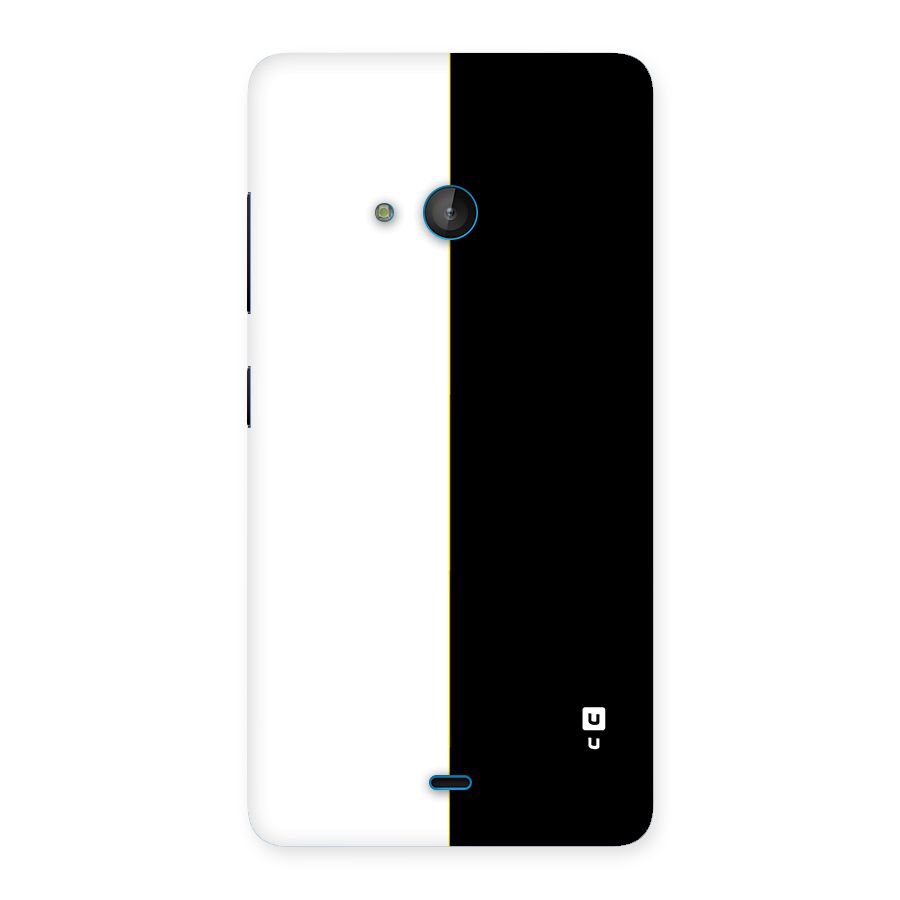 White Black Super Minimalistic Back Case for Lumia 540