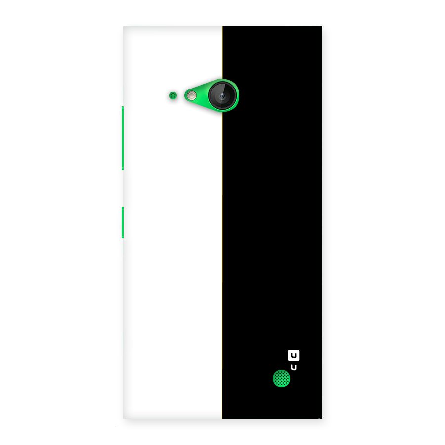 White Black Super Minimalistic Back Case for Lumia 730