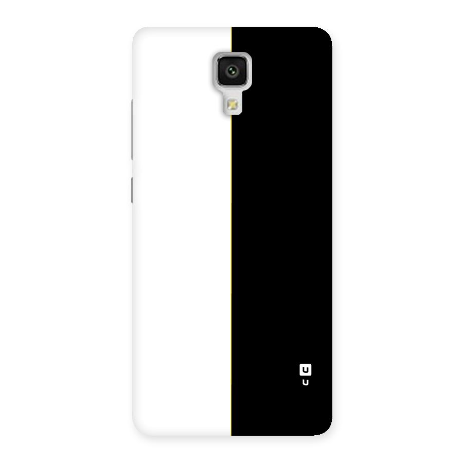 White Black Super Minimalistic Back Case for Mi4