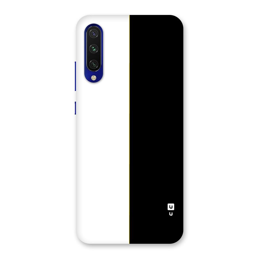 White Black Super Minimalistic Back Case for Mi A3