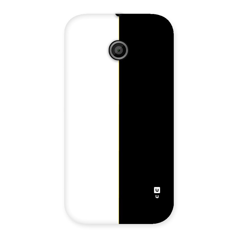 White Black Super Minimalistic Back Case for Moto E
