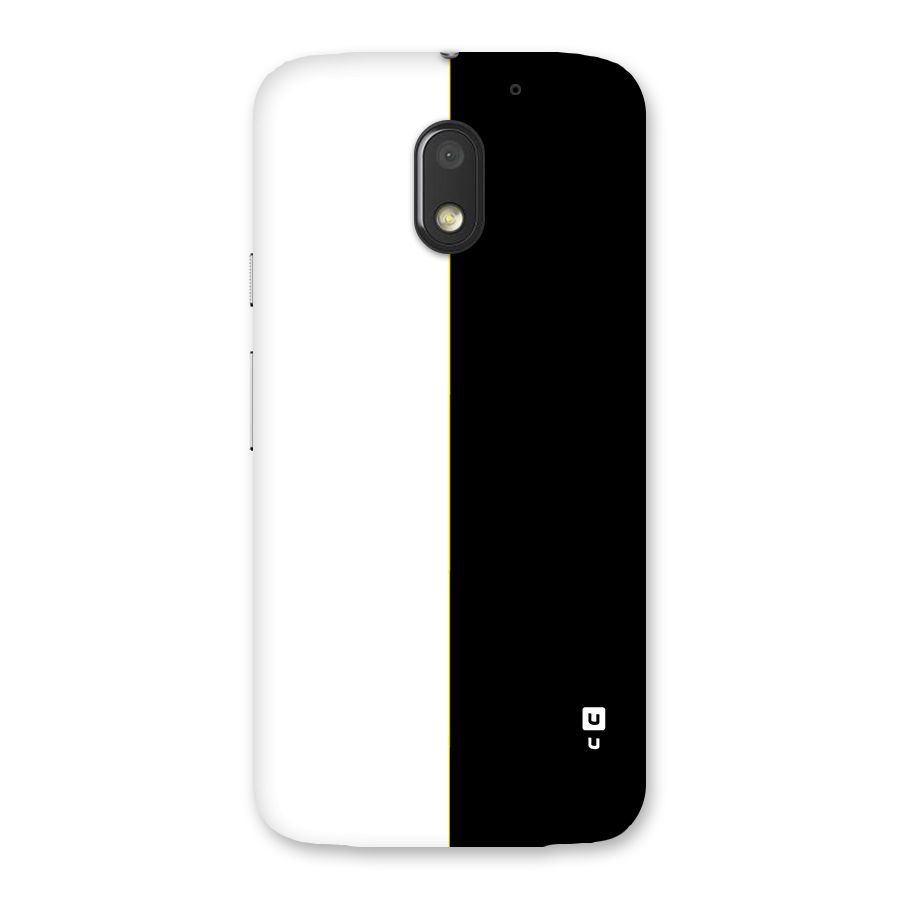 White Black Super Minimalistic Back Case for Moto E3 Power