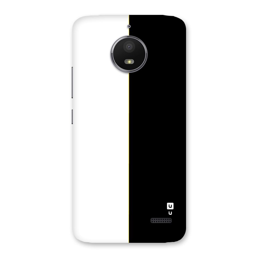 White Black Super Minimalistic Back Case for Moto E4