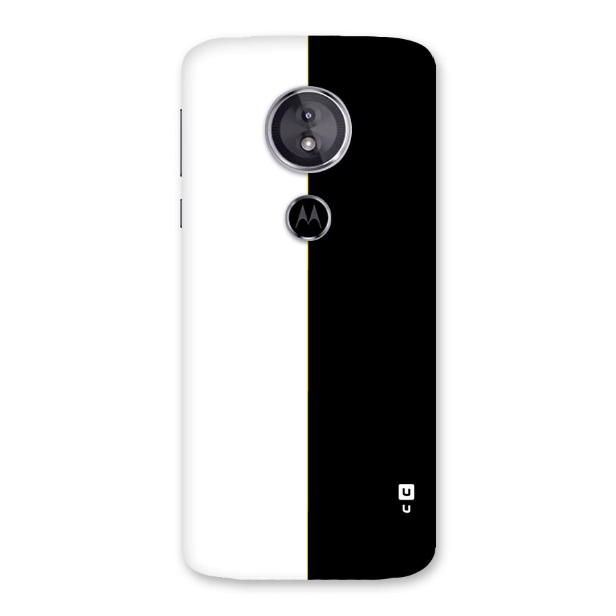White Black Super Minimalistic Back Case for Moto E5