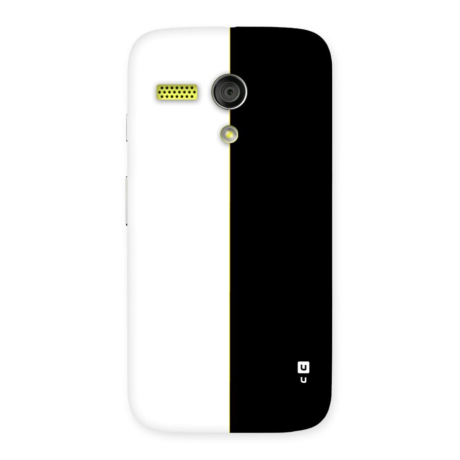 White Black Super Minimalistic Back Case for Moto G