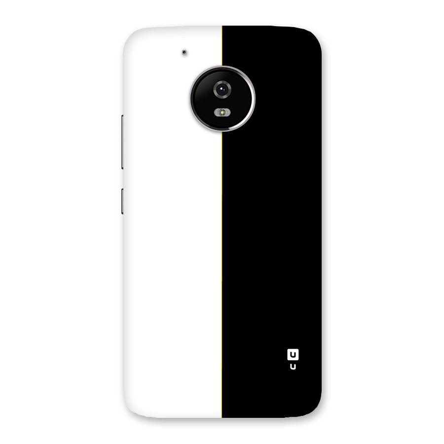 White Black Super Minimalistic Back Case for Moto G5