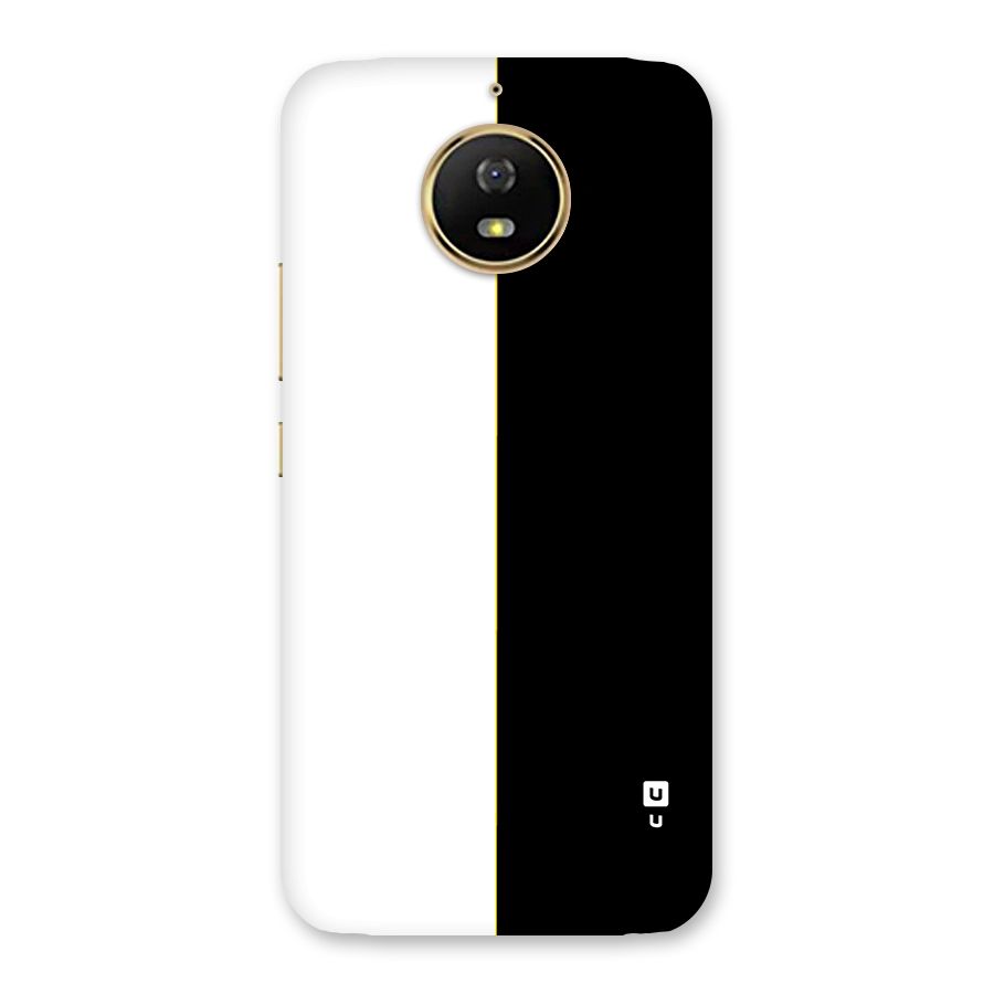 White Black Super Minimalistic Back Case for Moto G5s