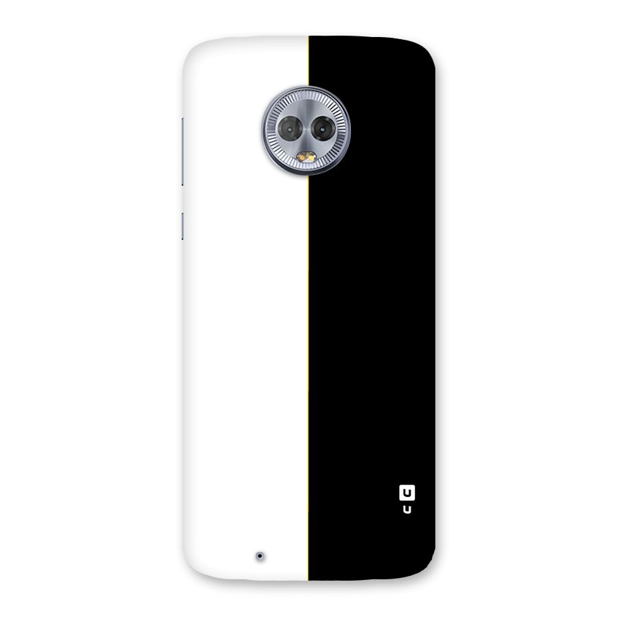 White Black Super Minimalistic Back Case for Moto G6