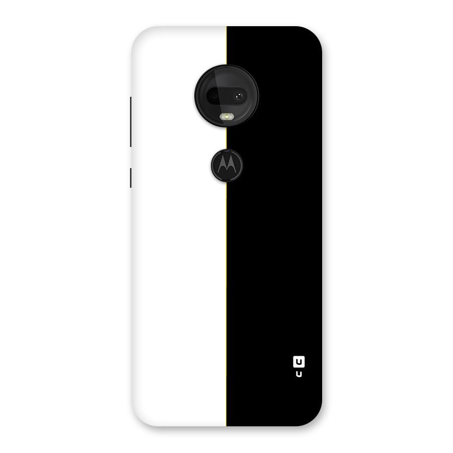 White Black Super Minimalistic Back Case for Moto G7