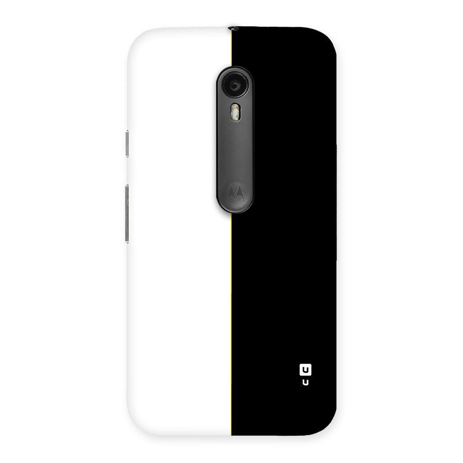 White Black Super Minimalistic Back Case for Moto G Turbo