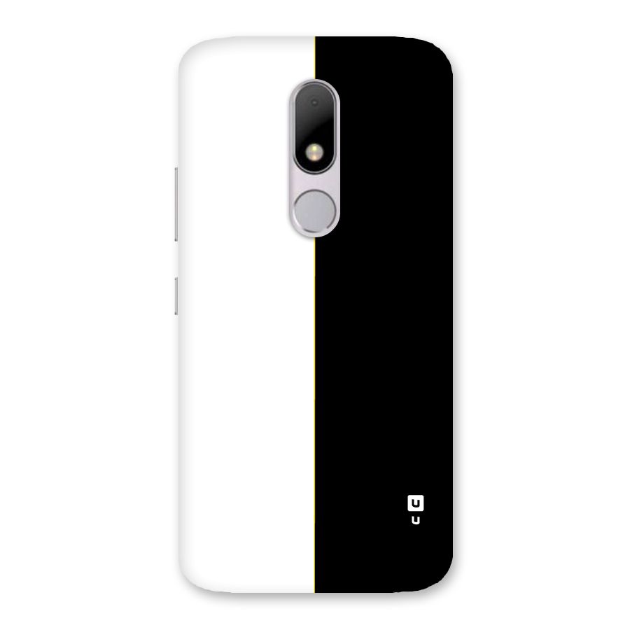 White Black Super Minimalistic Back Case for Moto M