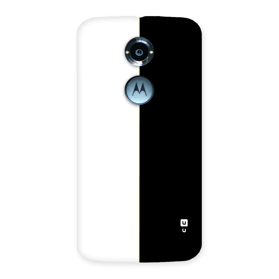 White Black Super Minimalistic Back Case for Moto X2