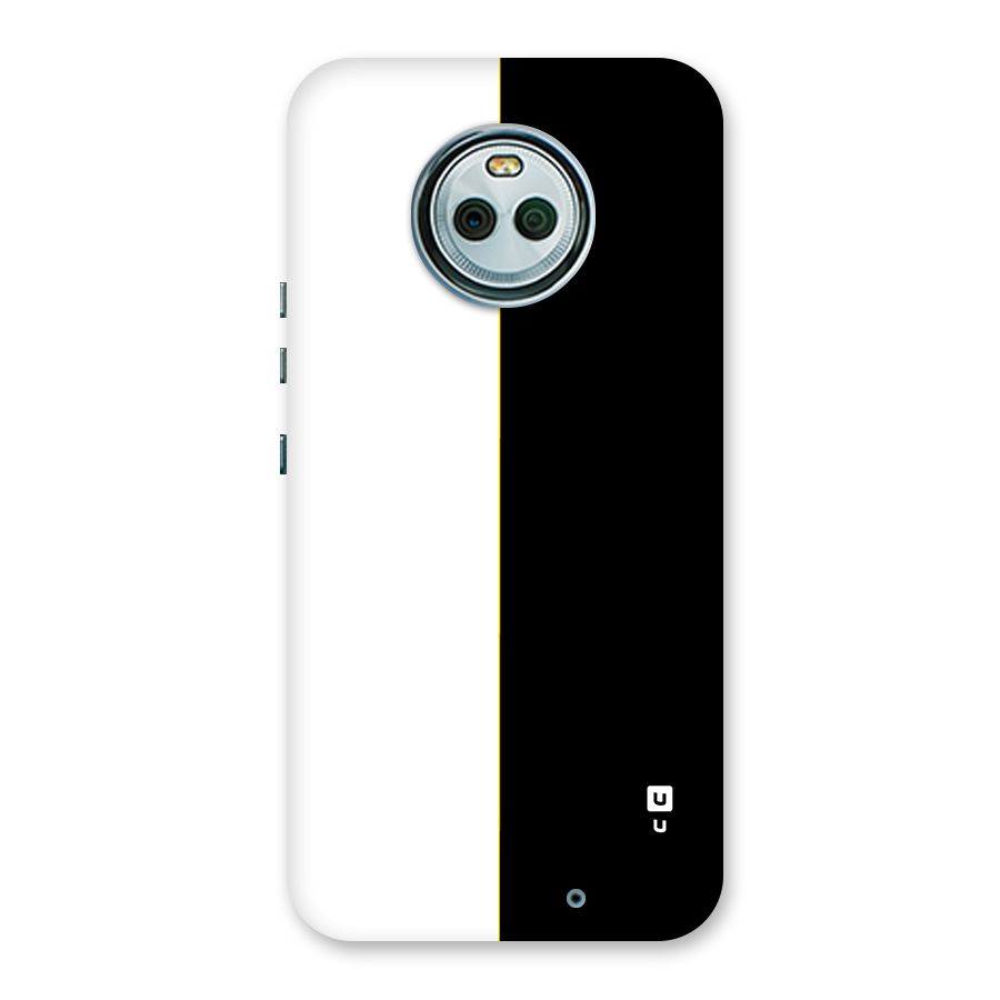 White Black Super Minimalistic Back Case for Moto X4