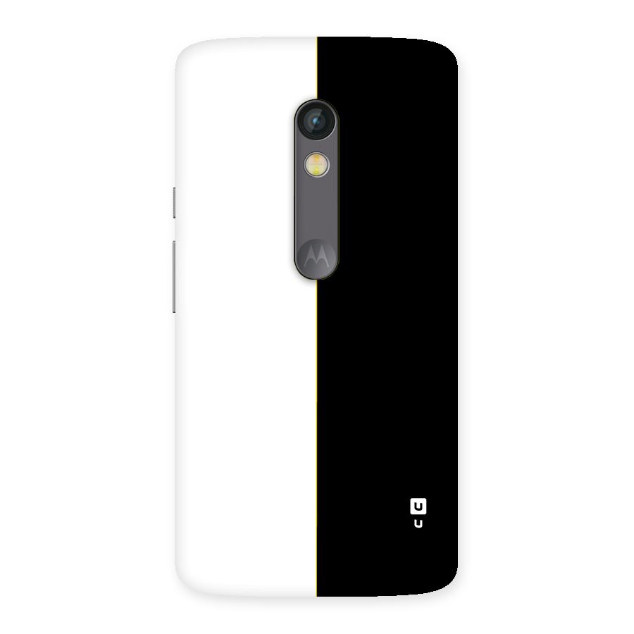 White Black Super Minimalistic Back Case for Moto X Play
