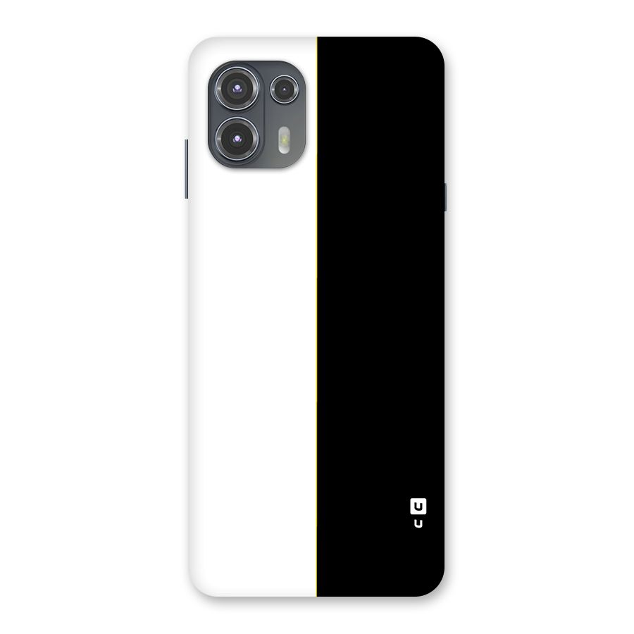 White Black Super Minimalistic Back Case for Motorola Edge 20 Fusion