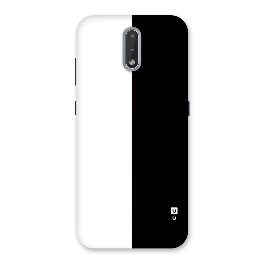 White Black Super Minimalistic Back Case for Nokia 2.3