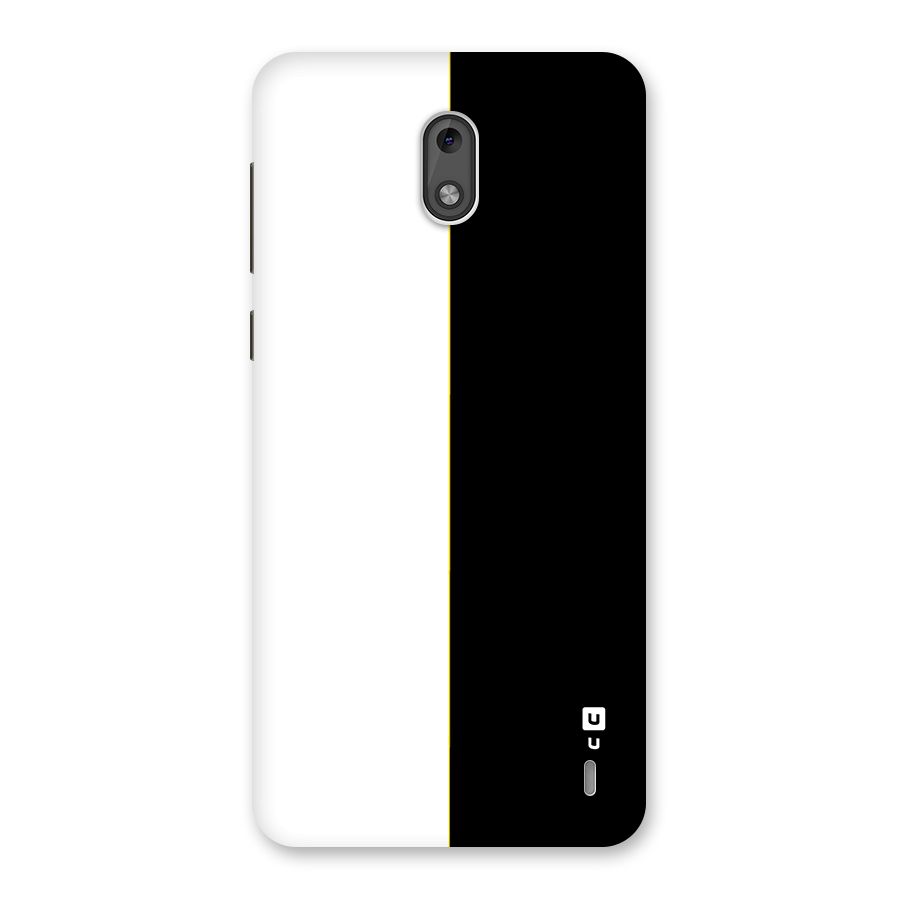 White Black Super Minimalistic Back Case for Nokia 2