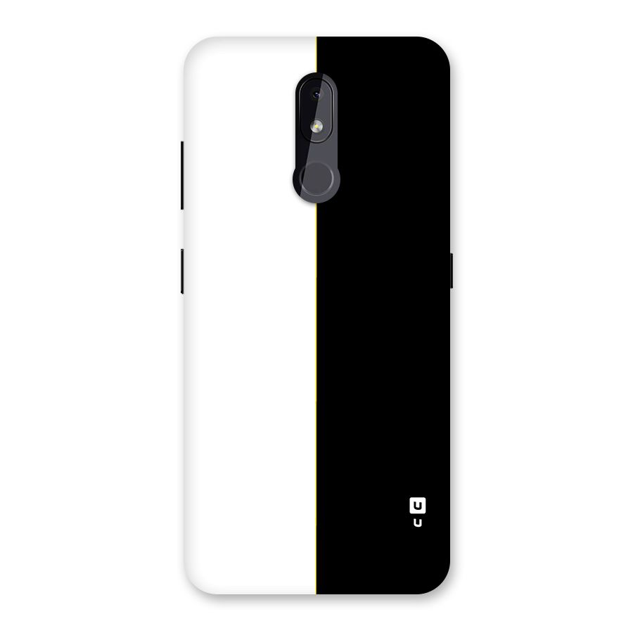 White Black Super Minimalistic Back Case for Nokia 3.2