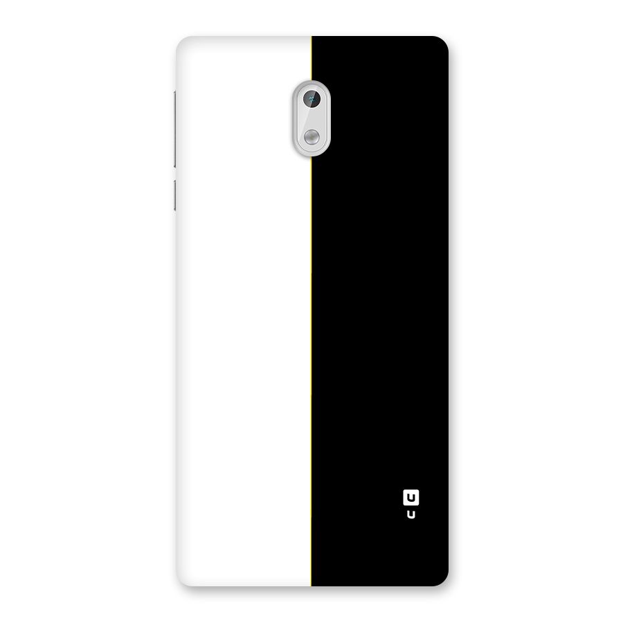 White Black Super Minimalistic Back Case for Nokia 3