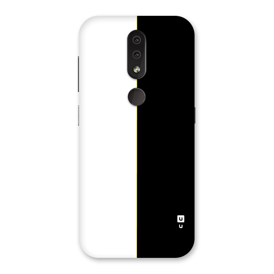 White Black Super Minimalistic Back Case for Nokia 4.2