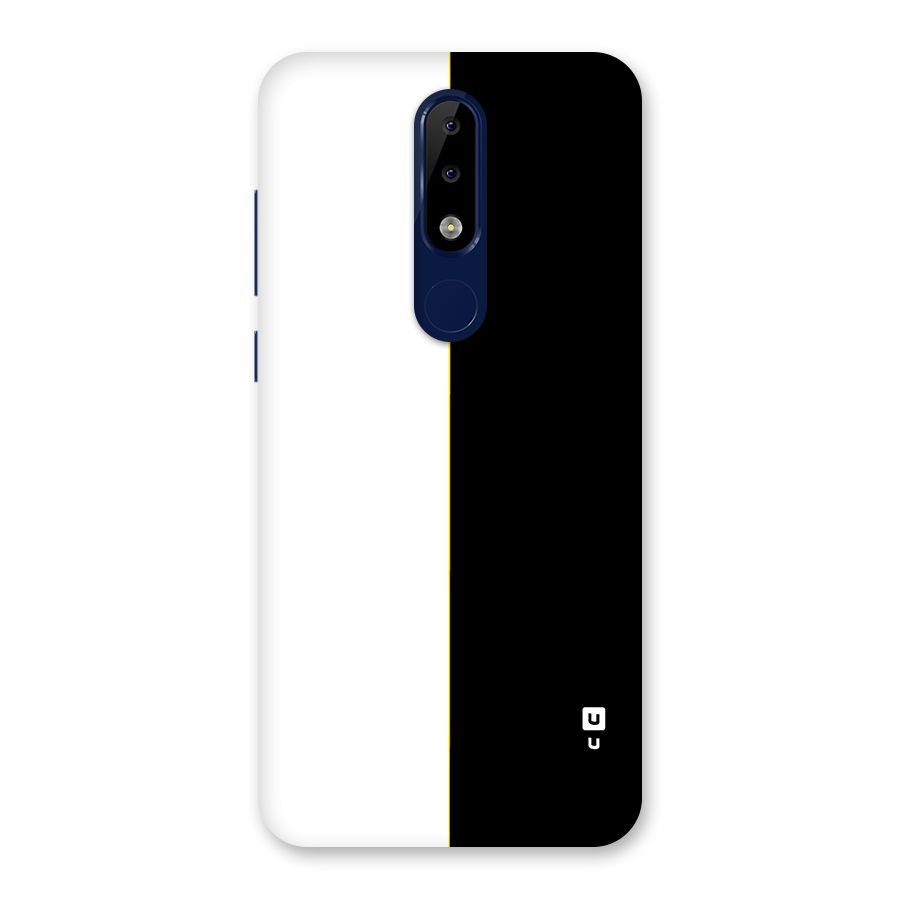 White Black Super Minimalistic Back Case for Nokia 5.1 Plus