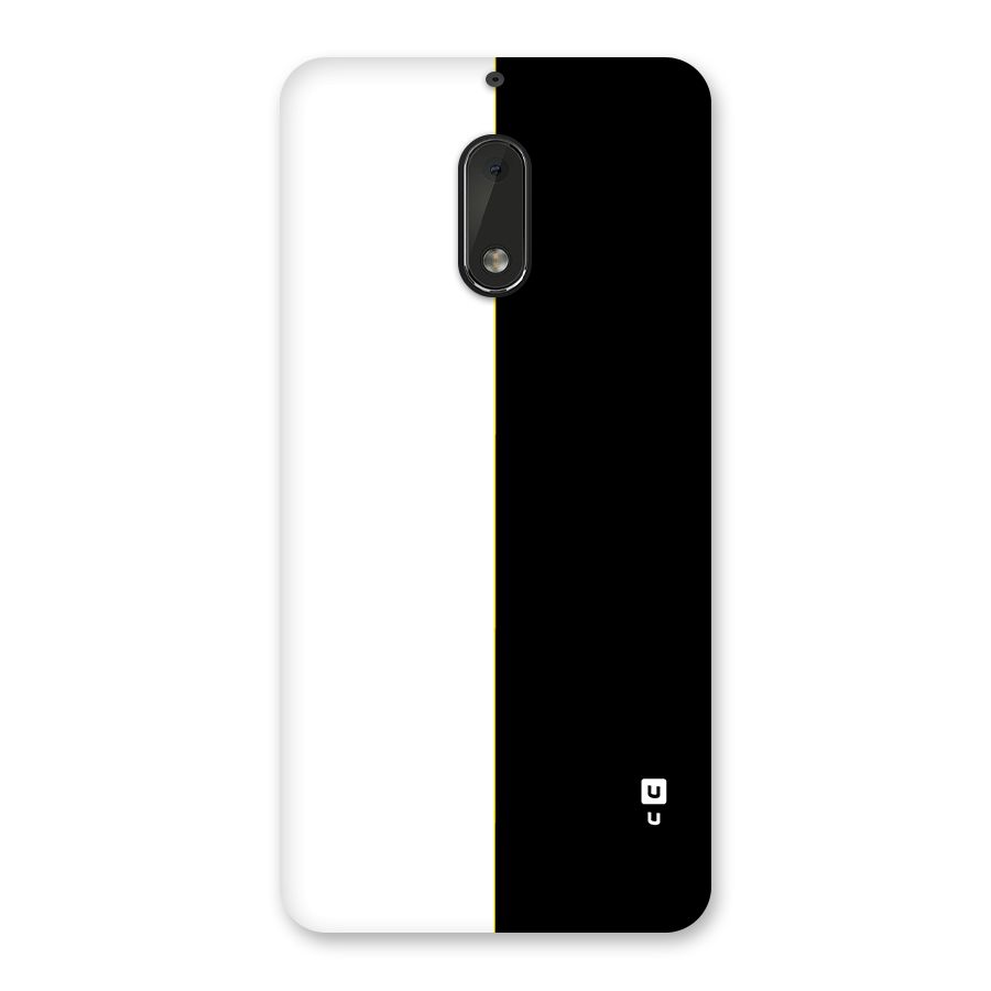 White Black Super Minimalistic Back Case for Nokia 6