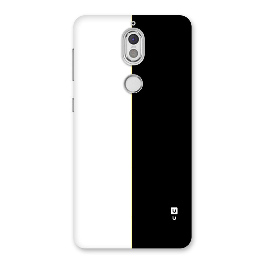 White Black Super Minimalistic Back Case for Nokia 7