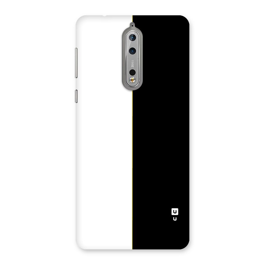 White Black Super Minimalistic Back Case for Nokia 8