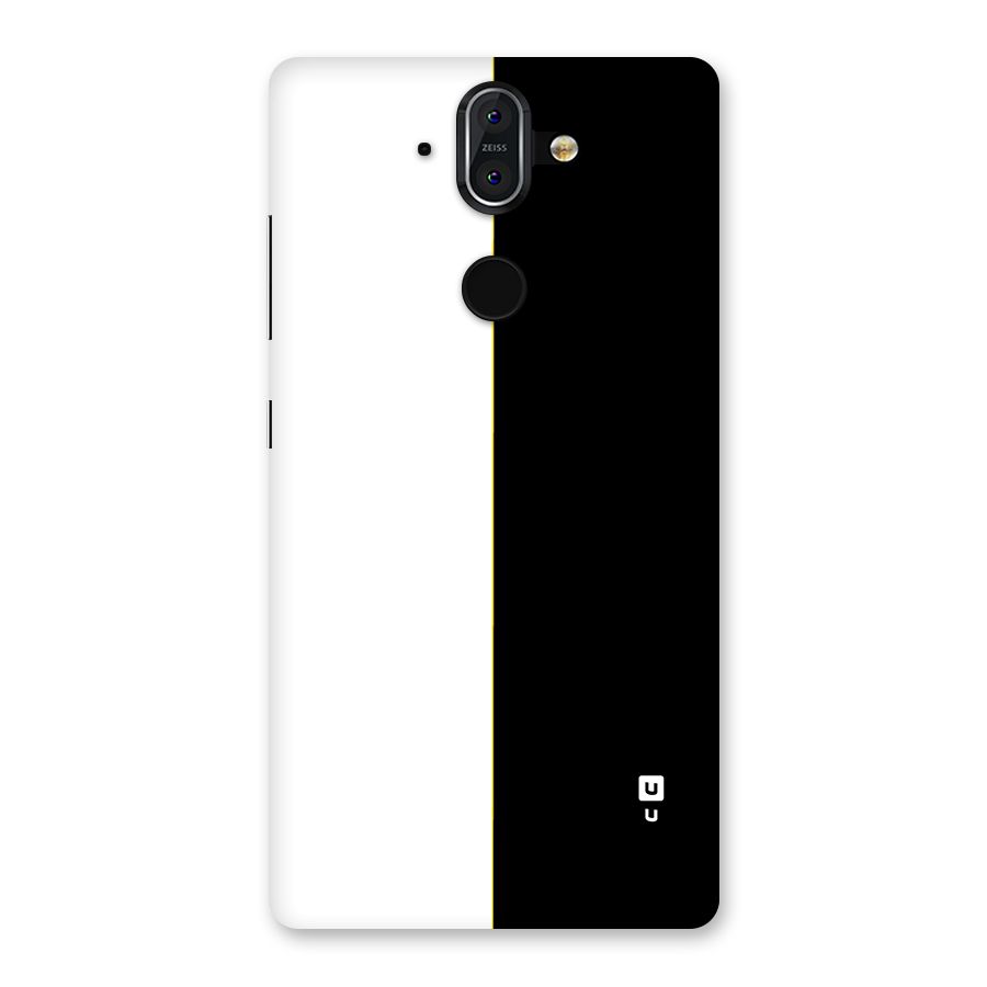 White Black Super Minimalistic Back Case for Nokia 8 Sirocco