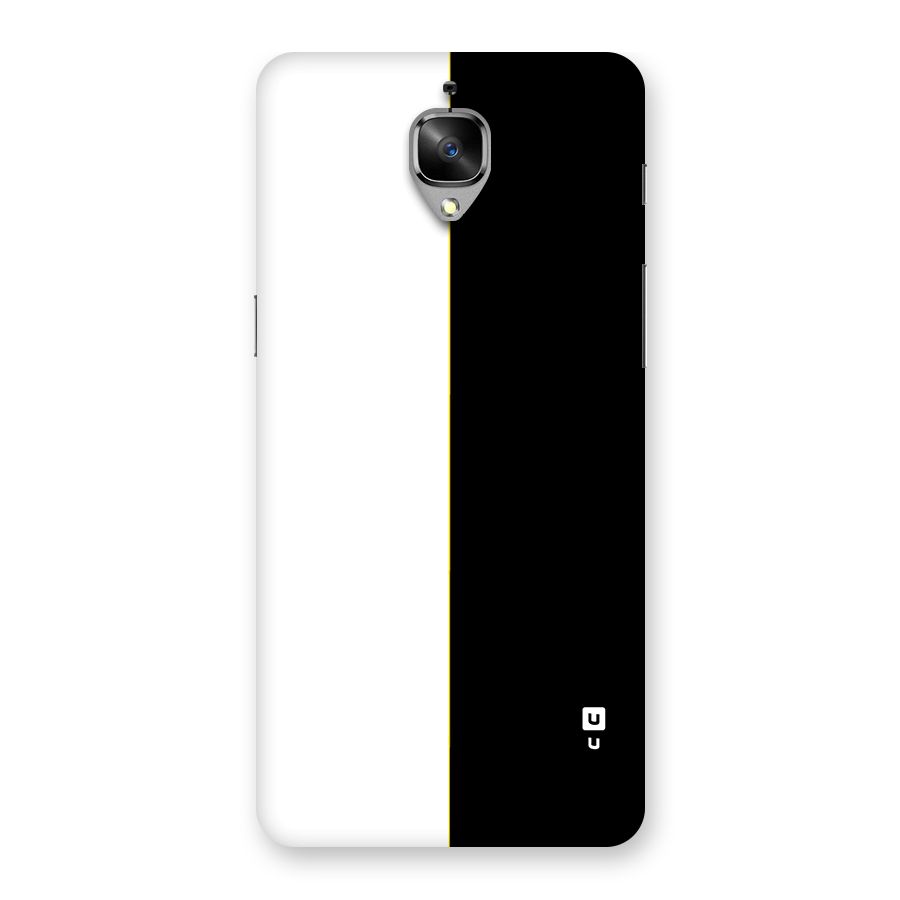 White Black Super Minimalistic Back Case for OnePlus 3