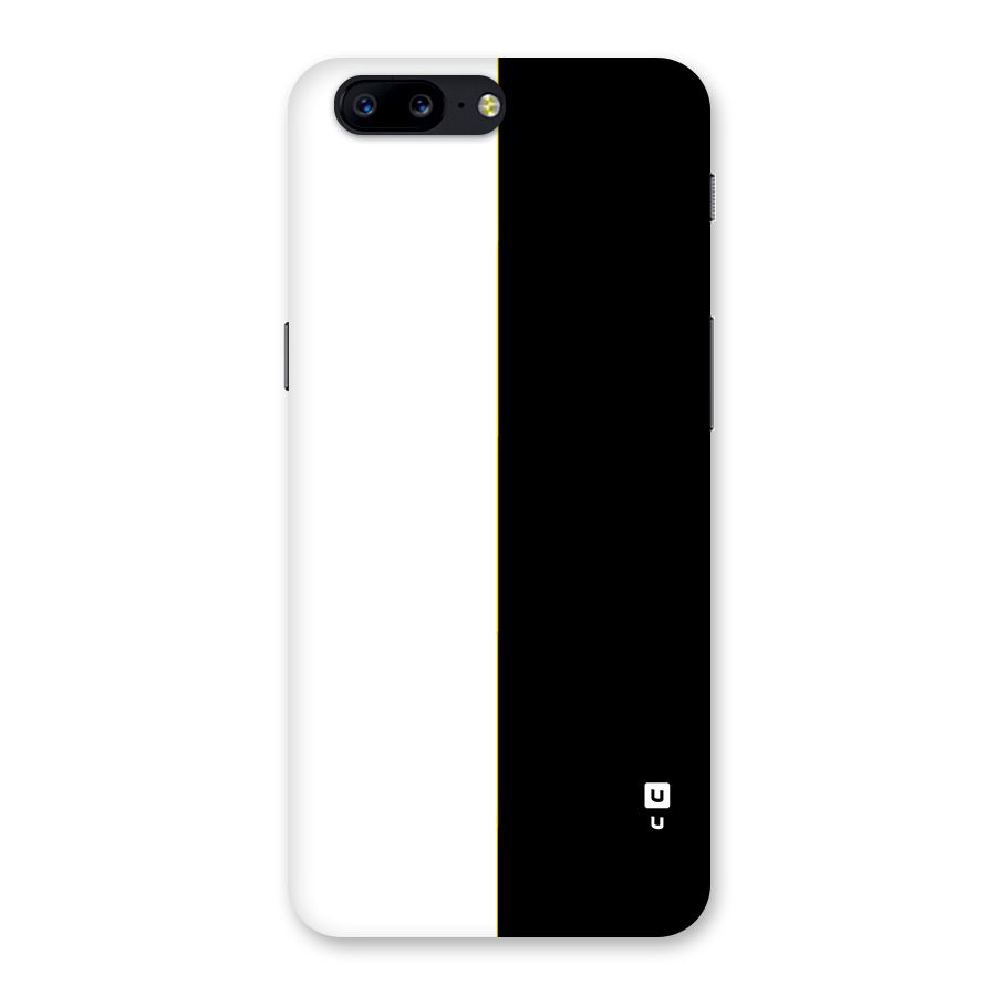 White Black Super Minimalistic Back Case for OnePlus 5