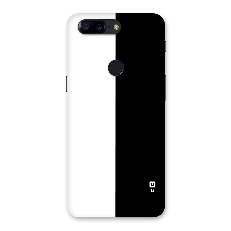 White Black Super Minimalistic Back Case for OnePlus 5T