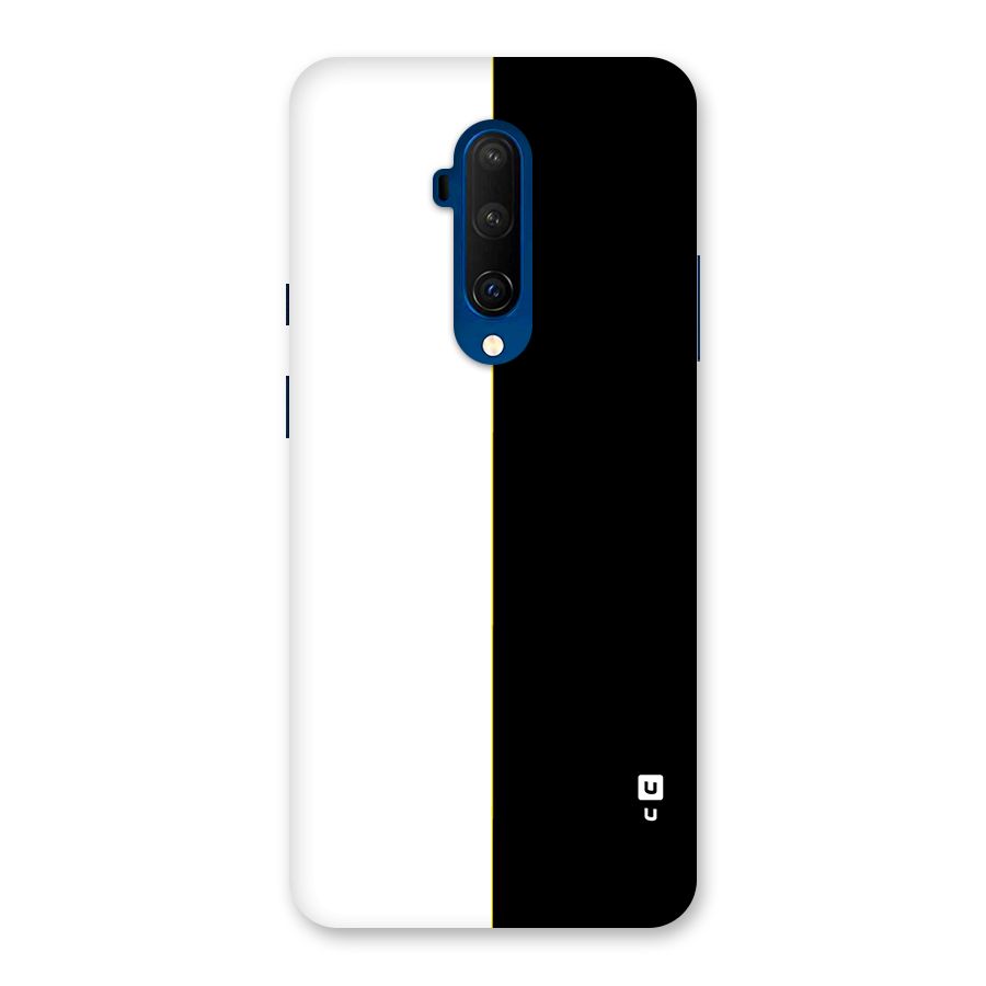 White Black Super Minimalistic Back Case for OnePlus 7T Pro
