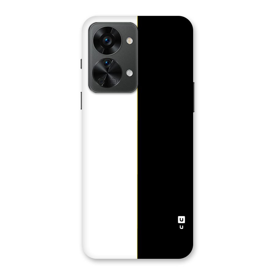 White Black Super Minimalistic Back Case for OnePlus Nord 2T
