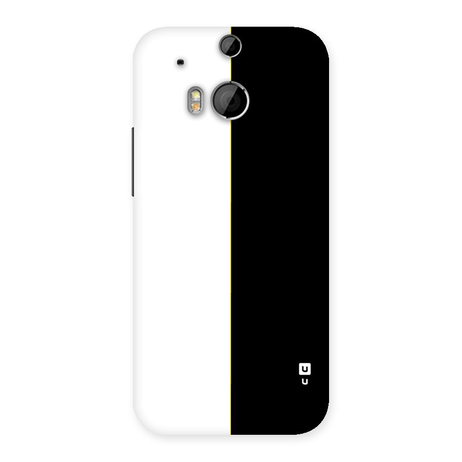 White Black Super Minimalistic Back Case for One M8