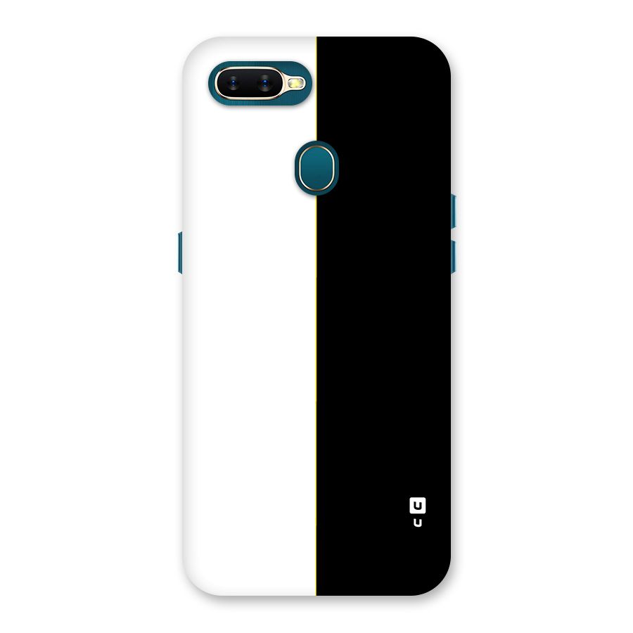 White Black Super Minimalistic Back Case for Oppo A11k