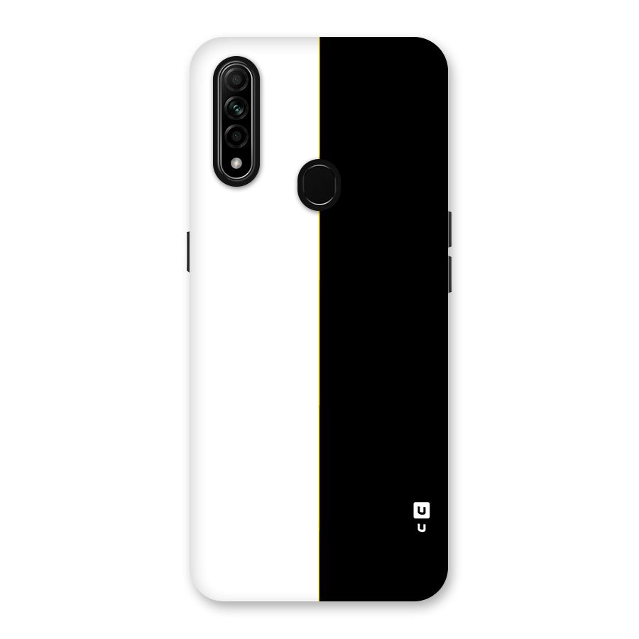 White Black Super Minimalistic Back Case for Oppo A31