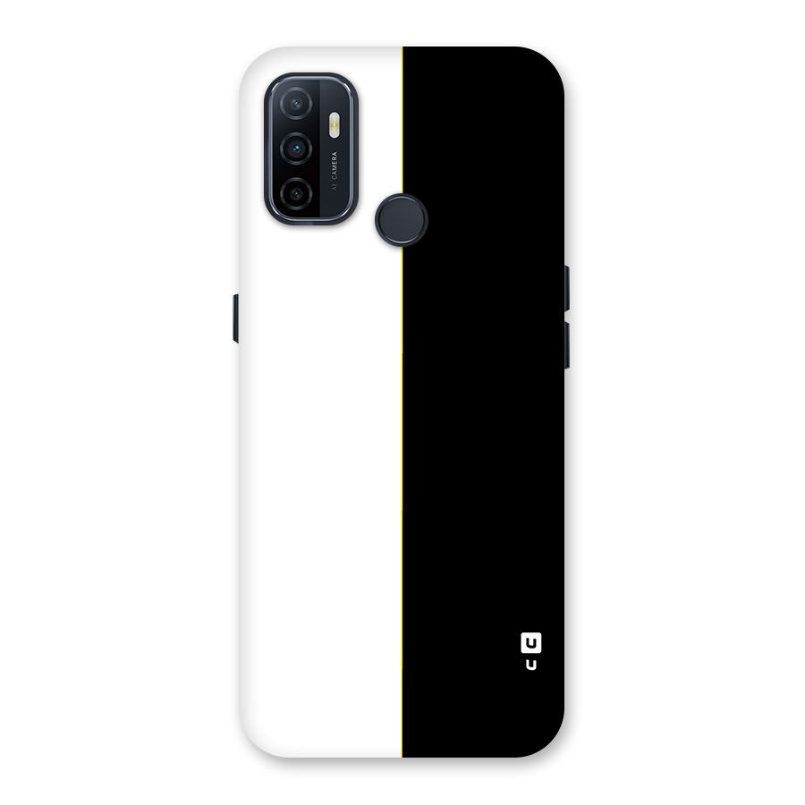White Black Super Minimalistic Back Case for Oppo A32