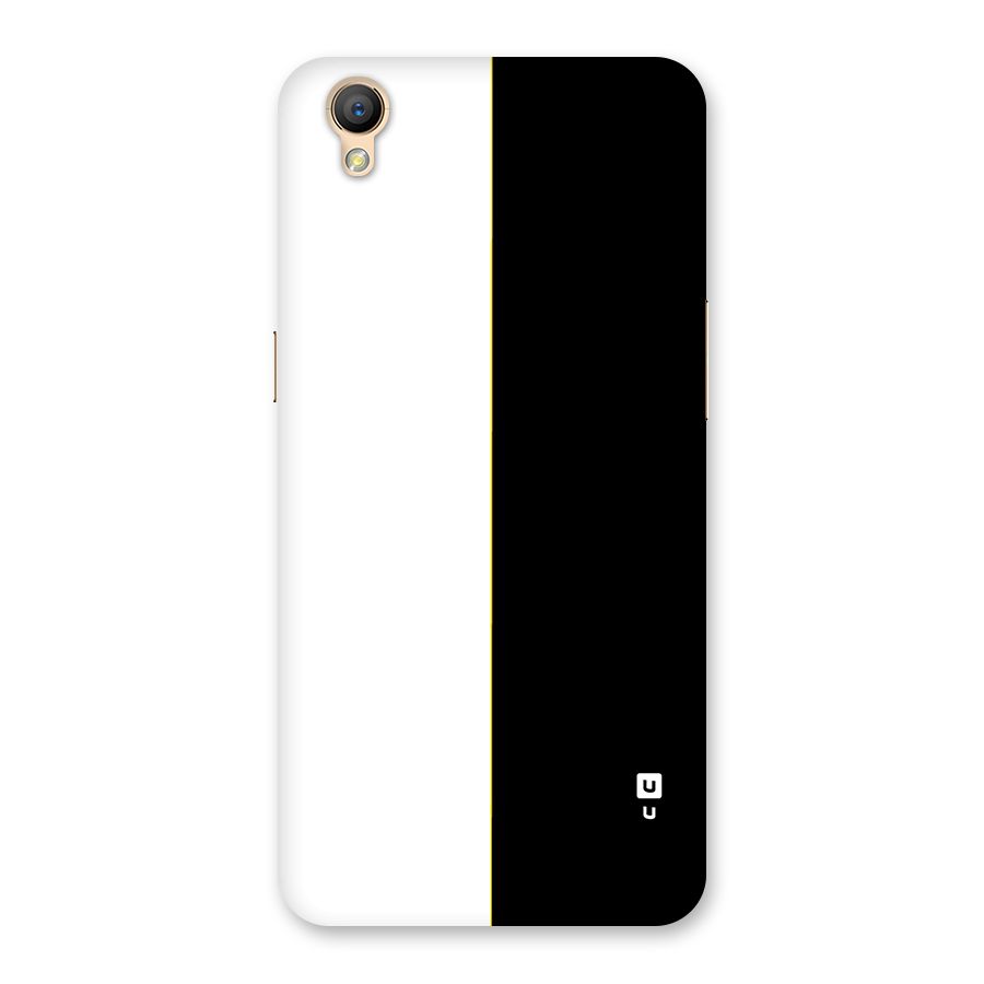 White Black Super Minimalistic Back Case for Oppo A37