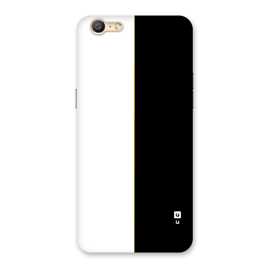 White Black Super Minimalistic Back Case for Oppo A39
