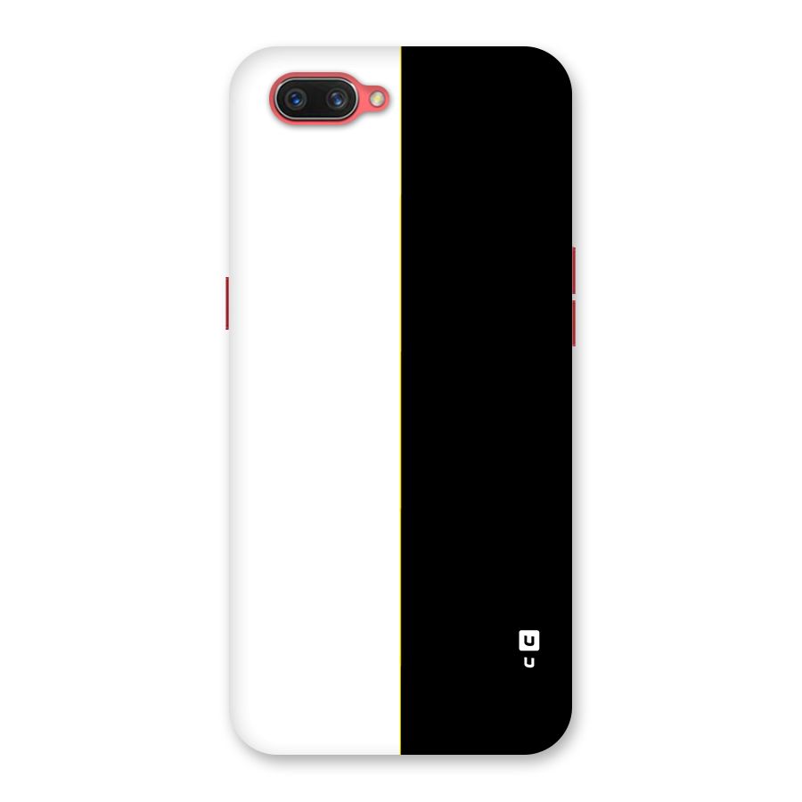 White Black Super Minimalistic Back Case for Oppo A3s