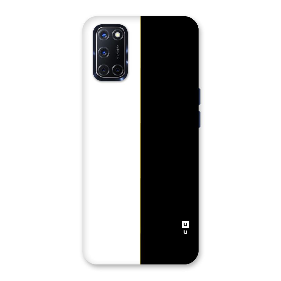White Black Super Minimalistic Back Case for Oppo A52