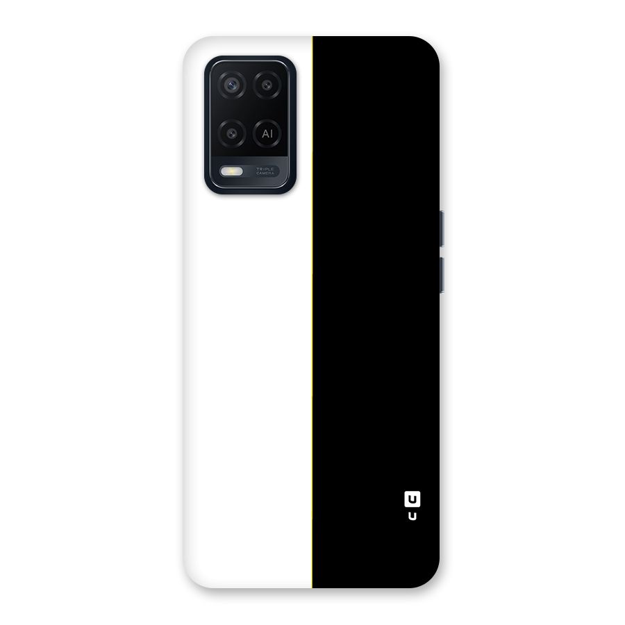 White Black Super Minimalistic Back Case for Oppo A54