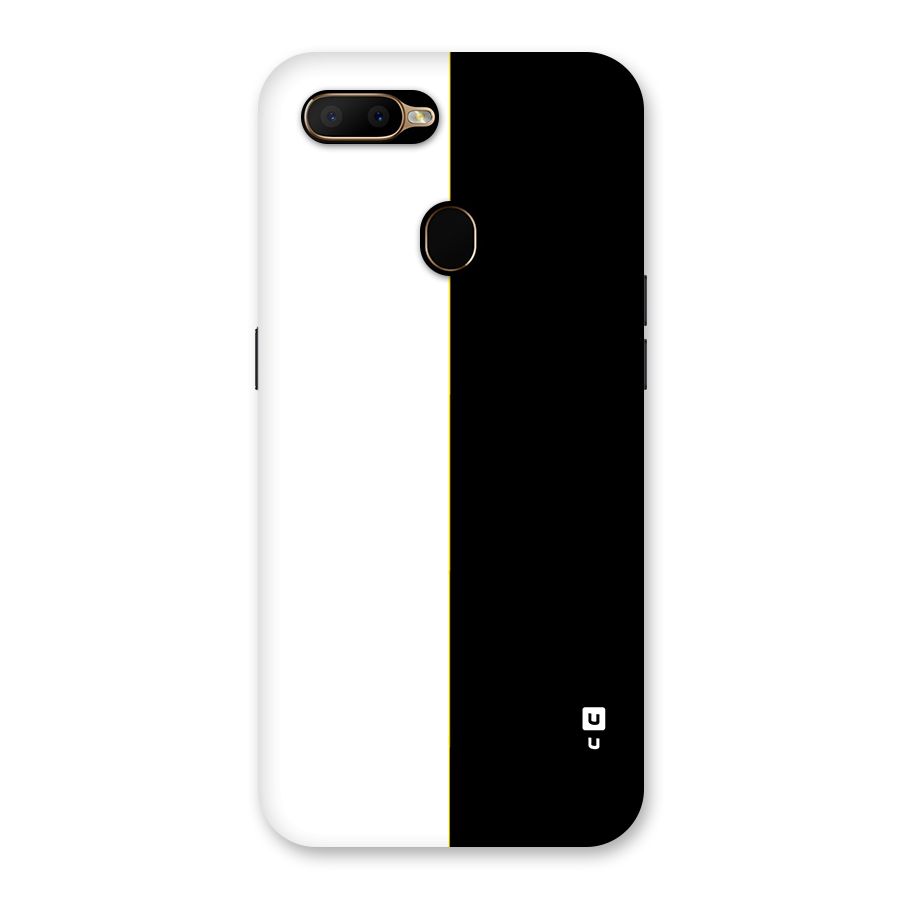 White Black Super Minimalistic Back Case for Oppo A5s