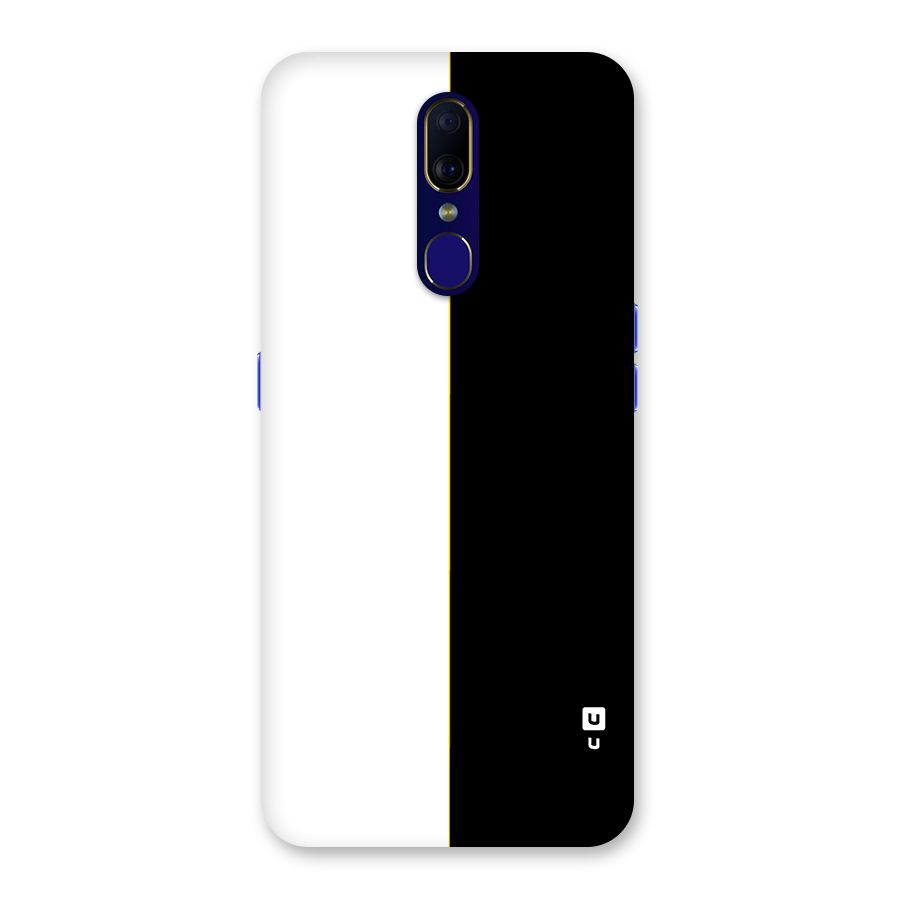 White Black Super Minimalistic Back Case for Oppo A9